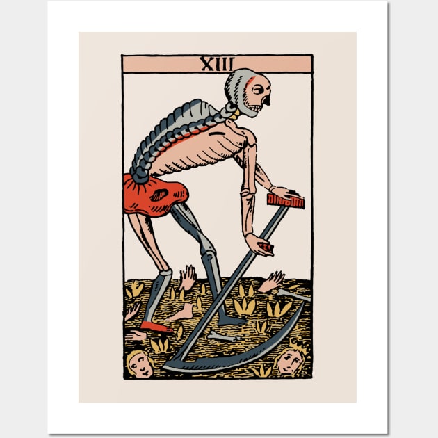 Vintage Tarot Card The Death Wall Art by KewaleeTee